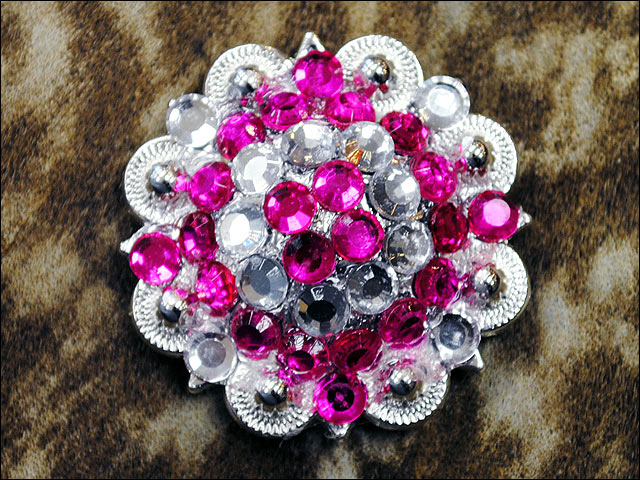 HILASON Western Style Crystal Silver Berry Rhinestone Headstall Saddle Breast Collars Concho Pink | Bling