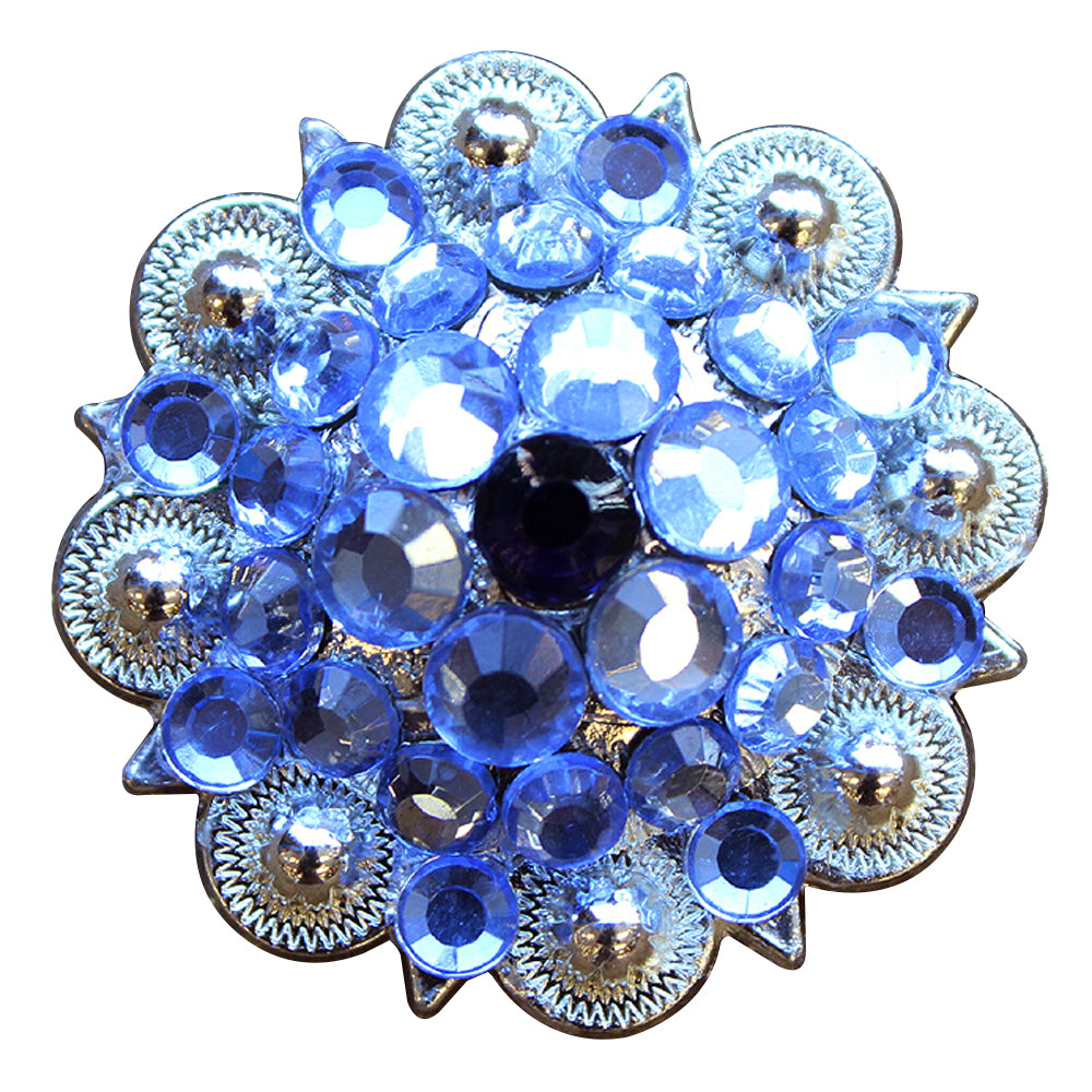 1.25 Inch Amythyst Montana Crystals Berry Silver Bling Saddle Cowgirl