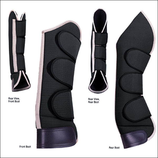 Weaver Black Full Size Sml Horse Shipping Boots Set Of 4 Synthetic Fle