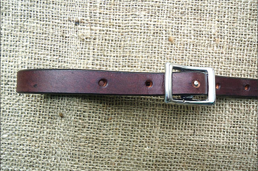 HILASON 28" Western Horse Roping Tie Down Strap Snap Dark Brown Silver Spot| | Leather ties straps for horses