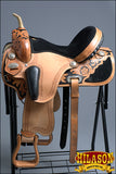 Hilason Flex Tree Western Horse Saddle American Leather Trail Barrel Racing By
