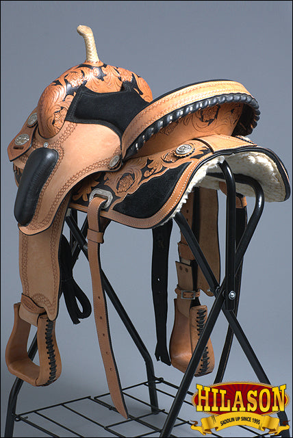 Hilason Flex Tree Western Horse Saddle American Leather Trail Barrel Racing By