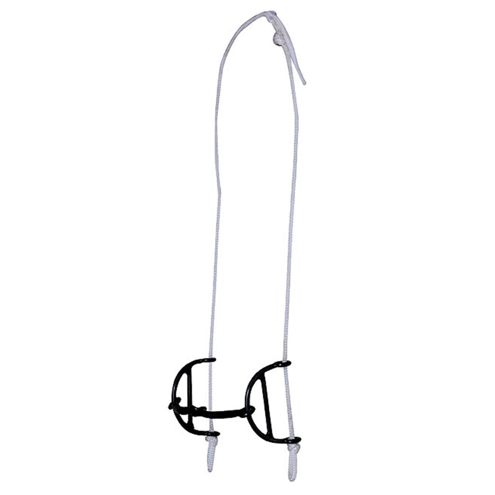 BS Skirting Gag Bit, 5-1/4" Sweet Iron Snaffle Mouth Black PP Cord Headstall