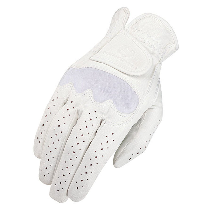 12 Size Heritage Spectrum Show Horse Riding Equestrian Glove Leather White - Uhorse