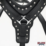 HILASON Genuine Leather Dog Harness Padded Heavy Duty & Comfortable Fit