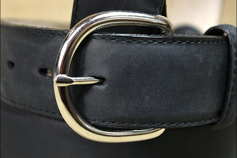 26 In Hilason Classic Western Leather Mens Womens Belt Black