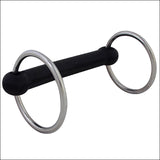 Hilason Stainless Steel Rings Flexible Rubber 5-1/4" Mullen Mouth Horse Bit