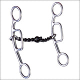 5-1/8 In Hilason Stainless Steel Sliding Horse Gag Bit Twisted Wire Mouth