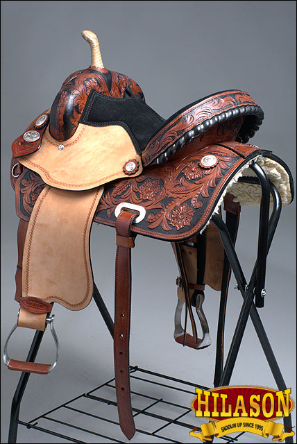 Flex Tree Western Horse Saddle American Leather Trail Barrel By Hilason