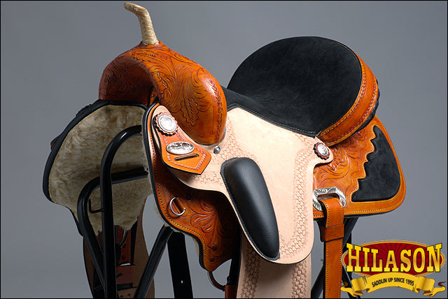 Hilason Flex Tree Western Horse Saddle American Leather Trail Barrel Racing By