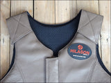 HILASON Large Equestrian Horse Riding Vest Safety Protective Leather Grey | Youth Rodeo Vest | Leather Vest | Horse Riding Protective Vest | Junior Vest