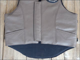 HILASON Large Equestrian Horse Riding Vest Safety Protective Leather Grey | Youth Rodeo Vest | Leather Vest | Horse Riding Protective Vest | Junior Vest