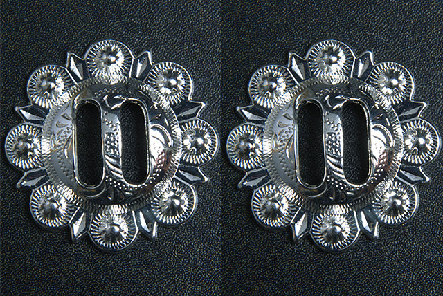 HILASON Western Screw Back Concho 1.5 In Slotted Bright Silver Saddle Cowgirl | Belt Conchos