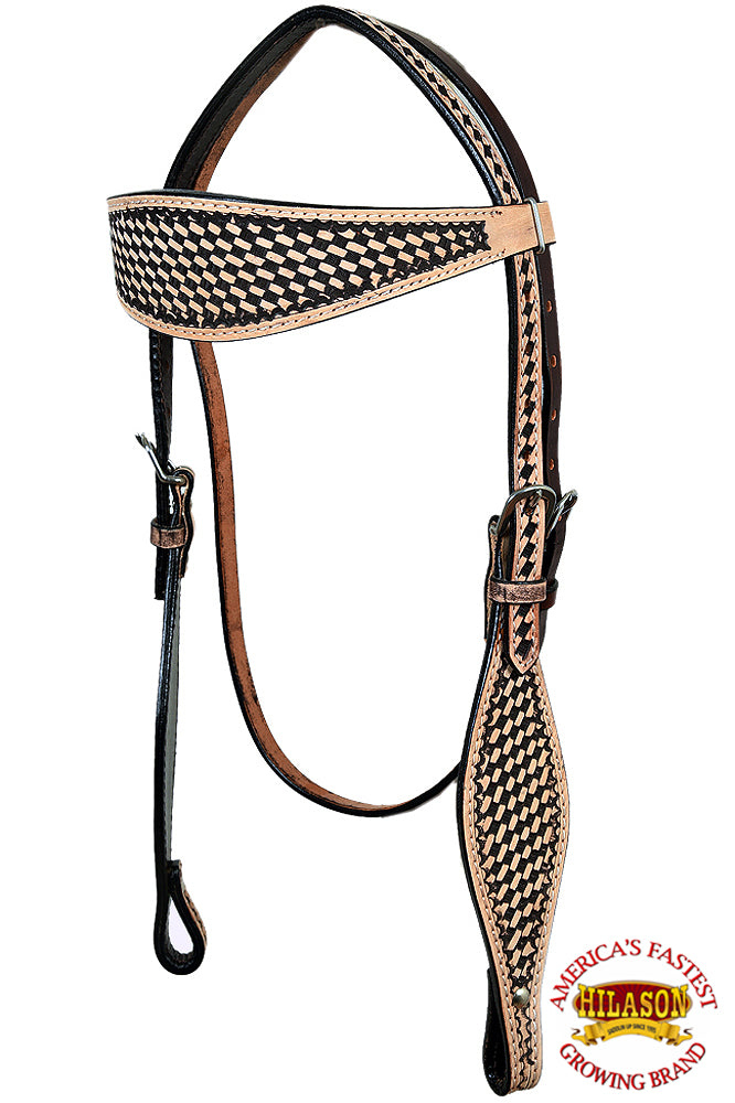 HILASON Western Horse Headstall Breast Collar Set Tack Genuine American Leather