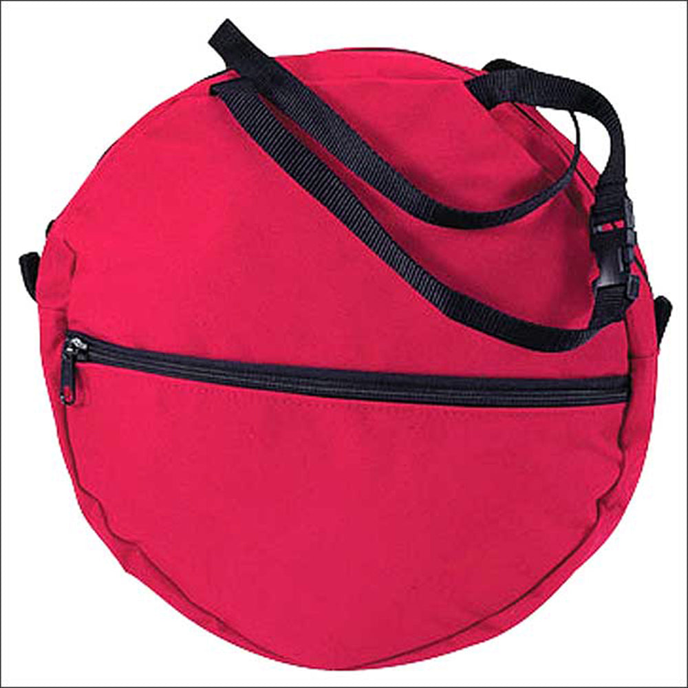 HILASON 600D Poly Kids Rope Bag Red | Durable Round Storage Zipper Pocket