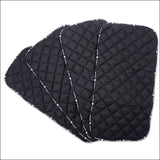 Classic Equine Horse Quilted Comfortable Standing Wraps Pad Black Pack Of 4