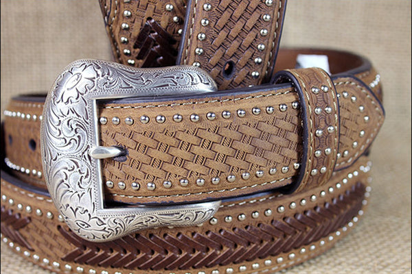 Nocona Belt Co Genuine Ostriche Gold Buckle Belt Size 32 2024