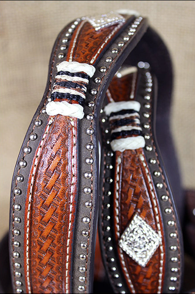 Western Nocona Leather Mens Belt Scallop Overlay Copper 32-46