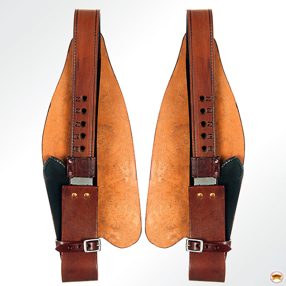 Hilason Leather Saddle Replacement Fender Pair With Hobble Strap Adult