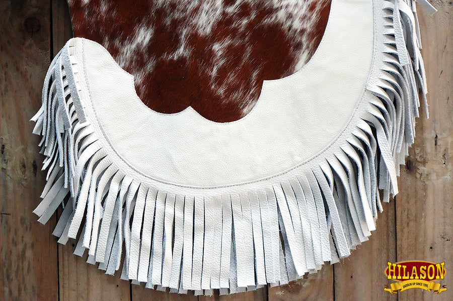 HILASON Bull Riding Chinks Pro Rodeo Bronc Genuine Hair On Leather | Handmade Chaps Western for Adults Hand Tooled Adult
