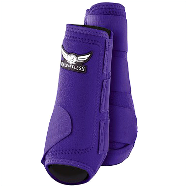 Purple nylon horse boots with winged logo - Uhorse