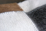 Western Cowhide Leather Hair On Patchwork Cushion Pillow Cover