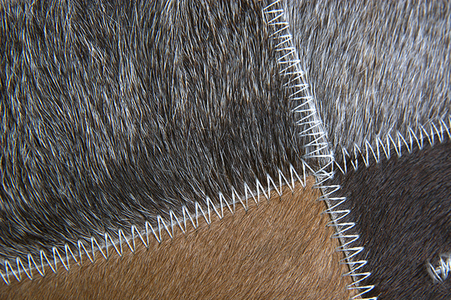 Western Cowhide Leather Hair On Patchwork Cushion Pillow Cover