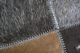 Western Cowhide Leather Hair On Patchwork Cushion Pillow Cover