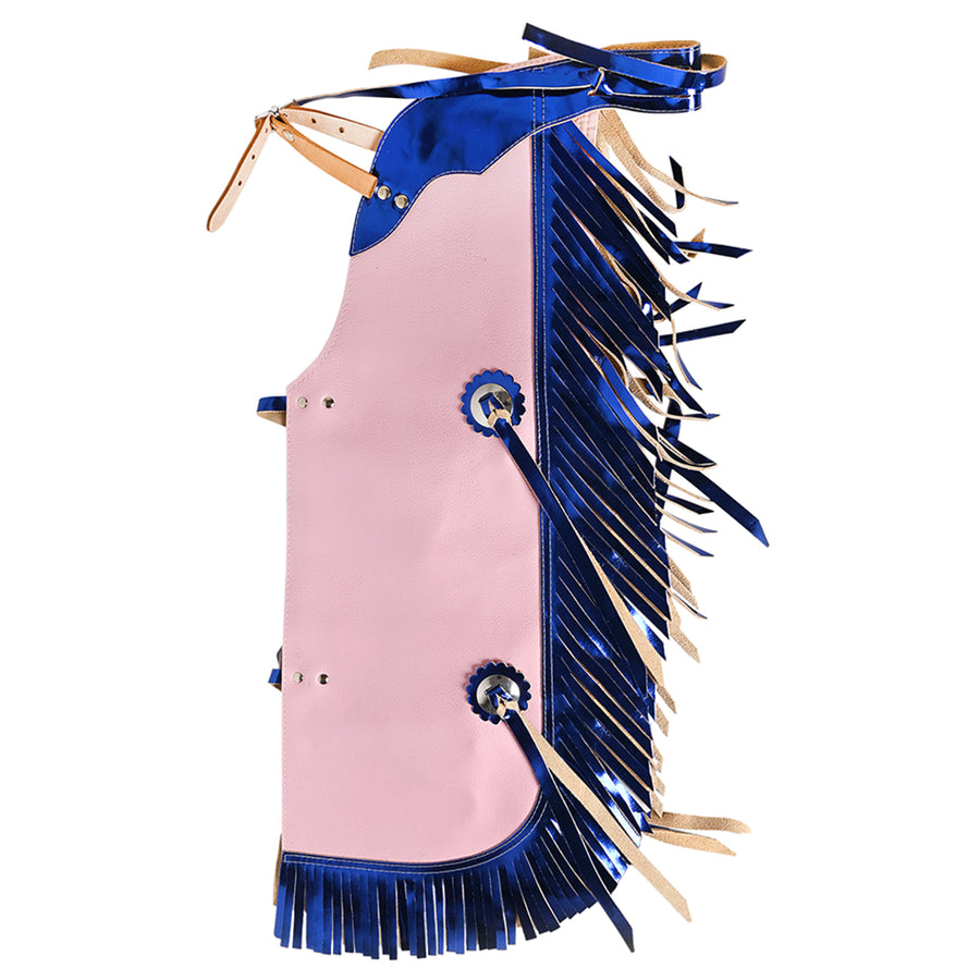 Hilason Pro Rodeo Bull Riding Chaps Junior Youth Pink - Uhorse