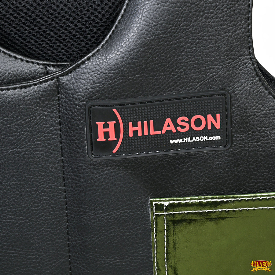 Hilason Kids Junior Youth Bull Riding Pro Rodeo Leather Protective Vest