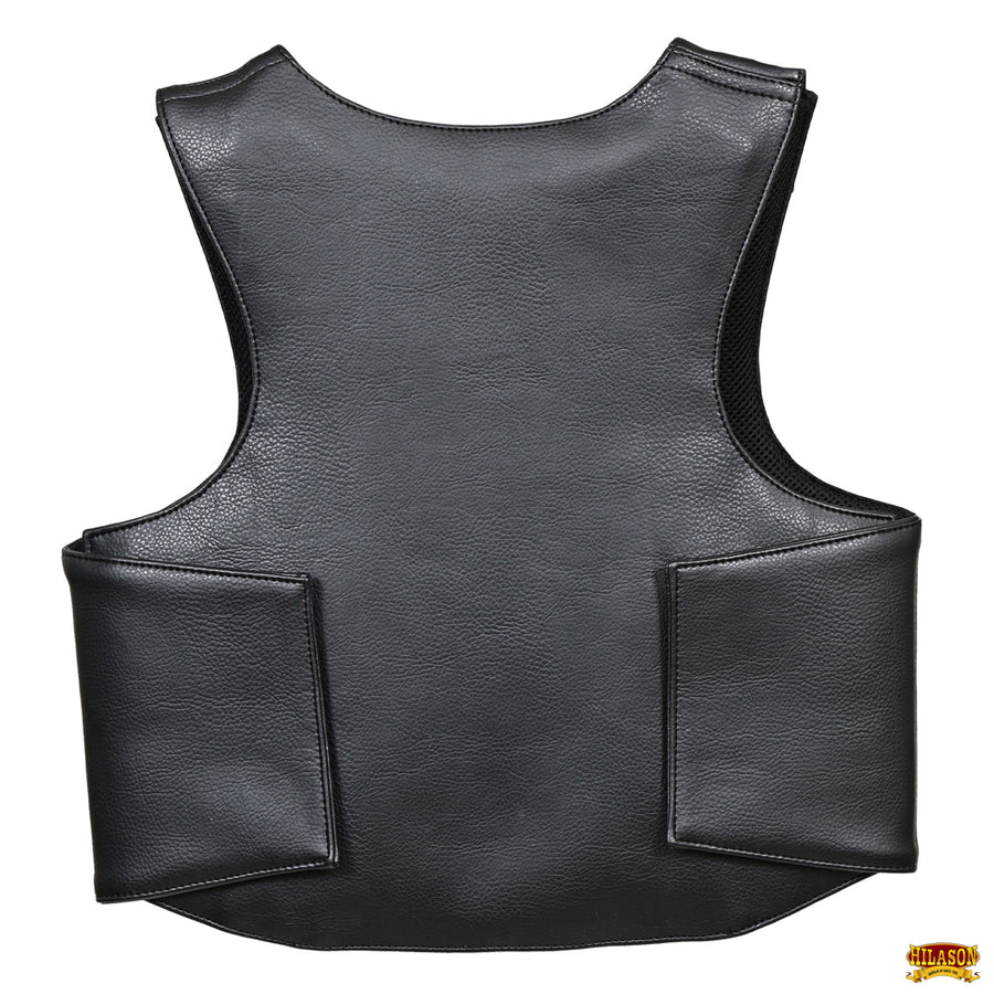 Hilason Kids Junior Youth Bull Riding Pro Rodeo Leather Protective Vest