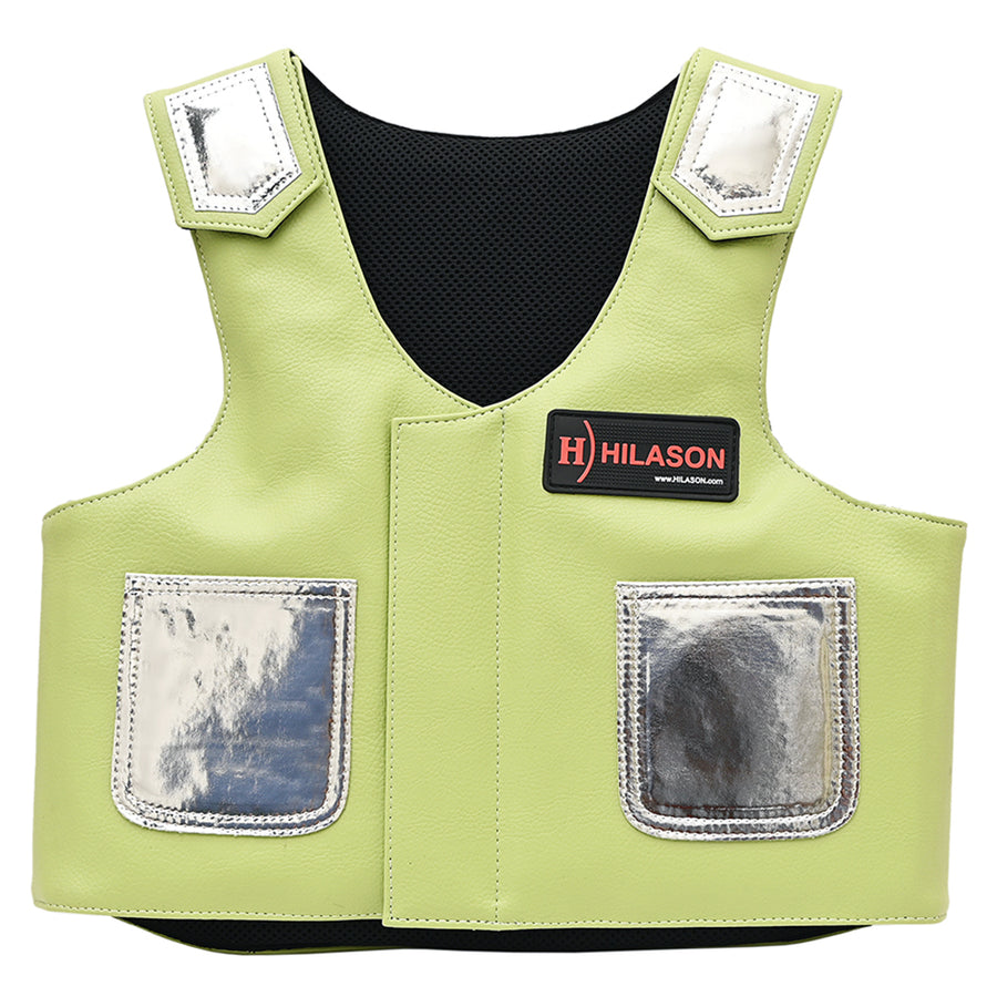 Hilason Kids Junior Youth Bull Riding Pro Rodeo Leather Protective Vest - Uhorse