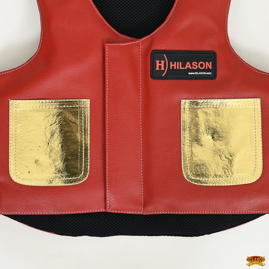 Hilason Kids Junior Youth Bull Riding Pro Rodeo Leather Protective Vest