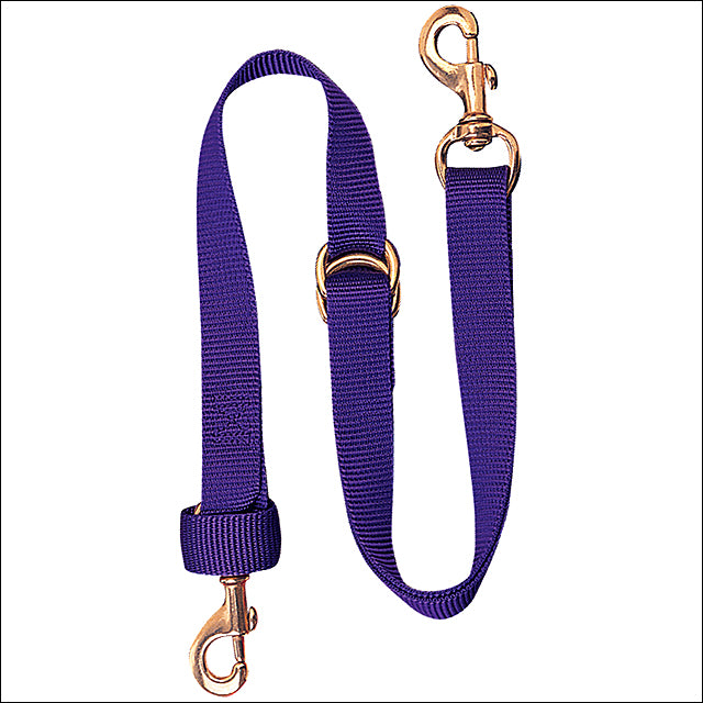 1X40 Horse Tack Deluxe Nylon Tie Down Strap with Brass Snap Purple - Uhorse