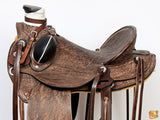 Western Horse Wade Saddle American Leather Ranch Roping Dark Brown