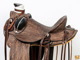 Western Horse Wade Saddle American Leather Ranch Roping Dark Brown