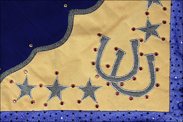 Csb236 Hilason Western Show Barrel Racing Rodeo Saddle Blanket Pad Navy Blue