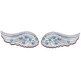 Western Screw Back Concho Angel Wings Bling Nickel Plated Saddle Cowgirl