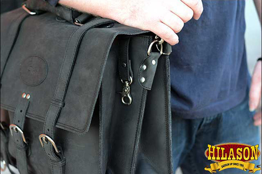 Briefcase Backpack Laptop Bag Glanor Buffalo Leather Hand
