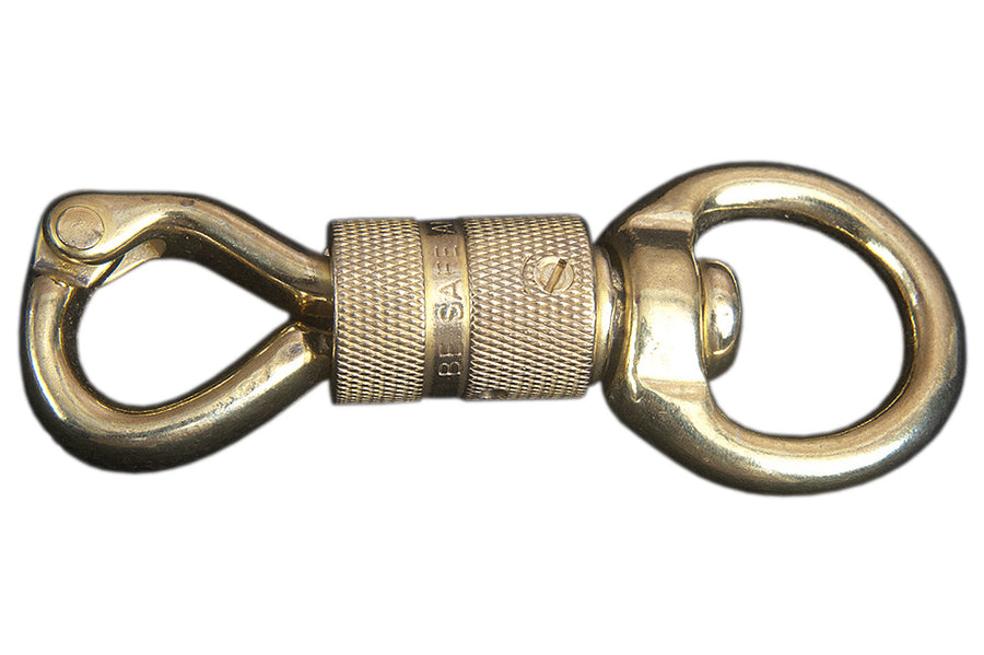 1" x 4-1/4" Western Horse Solid Brass Panic Snap – Heavy Duty Quick Release Safety Clip