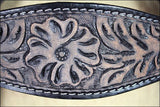 HILASON Western Horse Headstall & Breast Collar Tack Genuine American Leather Floral Rough Out Black