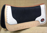 Western Wool Felt Horse Saddle Pad Alligator Print Leather 30 X 30