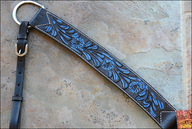 Hilason Western Horse Headstall & Breast Collar American Leather Black Tuquoise