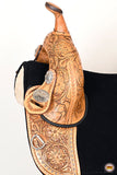 Hilason Western Horse Treeless Trail Barrel Saddle American Leather Tan