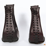 HILASON Western Saddle Bell Dark Oil Leather Horse Stirrups | Equestrian All-Purpose