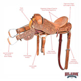 Hilason Classic Series Hand-Made Rodeo Bronc American Leather Saddle