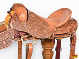 Hilason Classic Series Hand-Made Rodeo Bronc American Leather Saddle