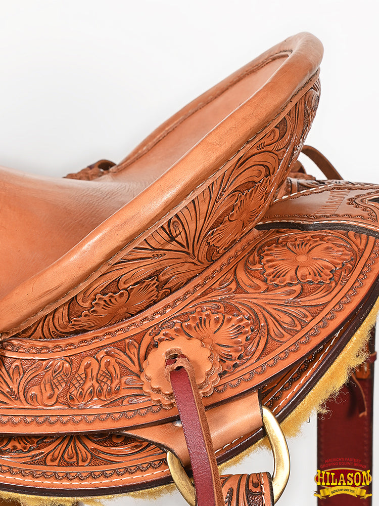 Hilason Classic Series Hand-Made Rodeo Bronc American Leather Saddle