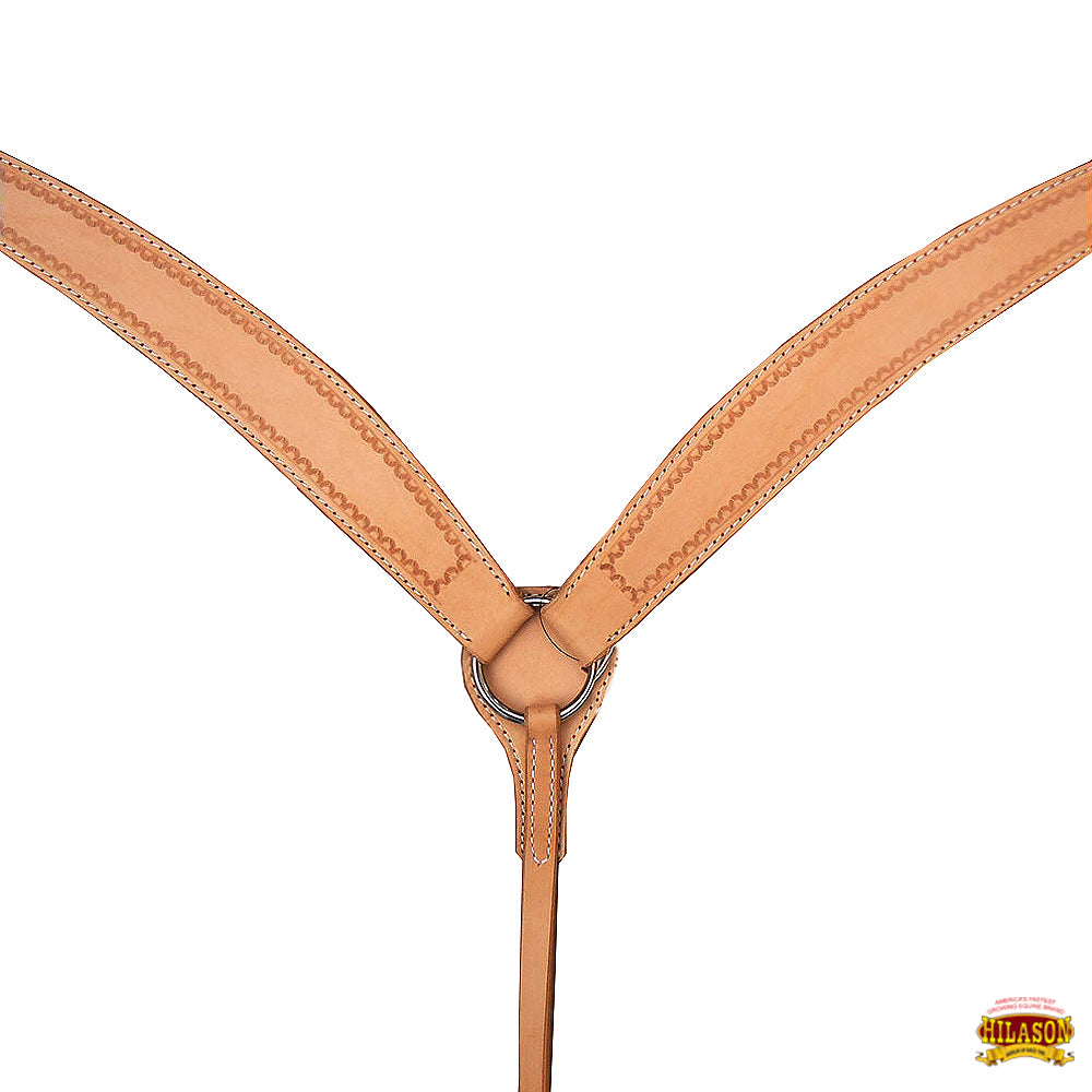 Hilason Western American Leather Horse Breast Collar Tan