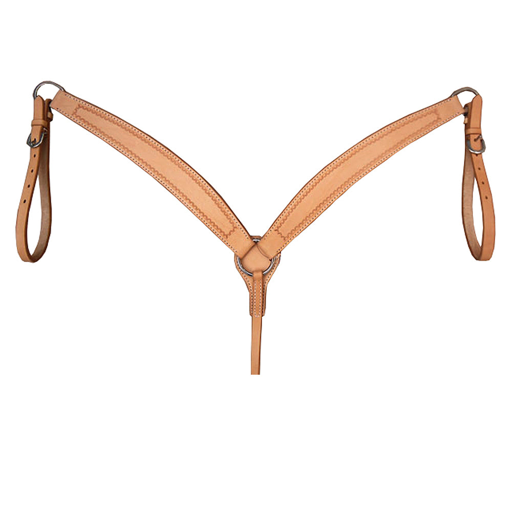 Hilason Western American Leather Horse Breast Collar Tan